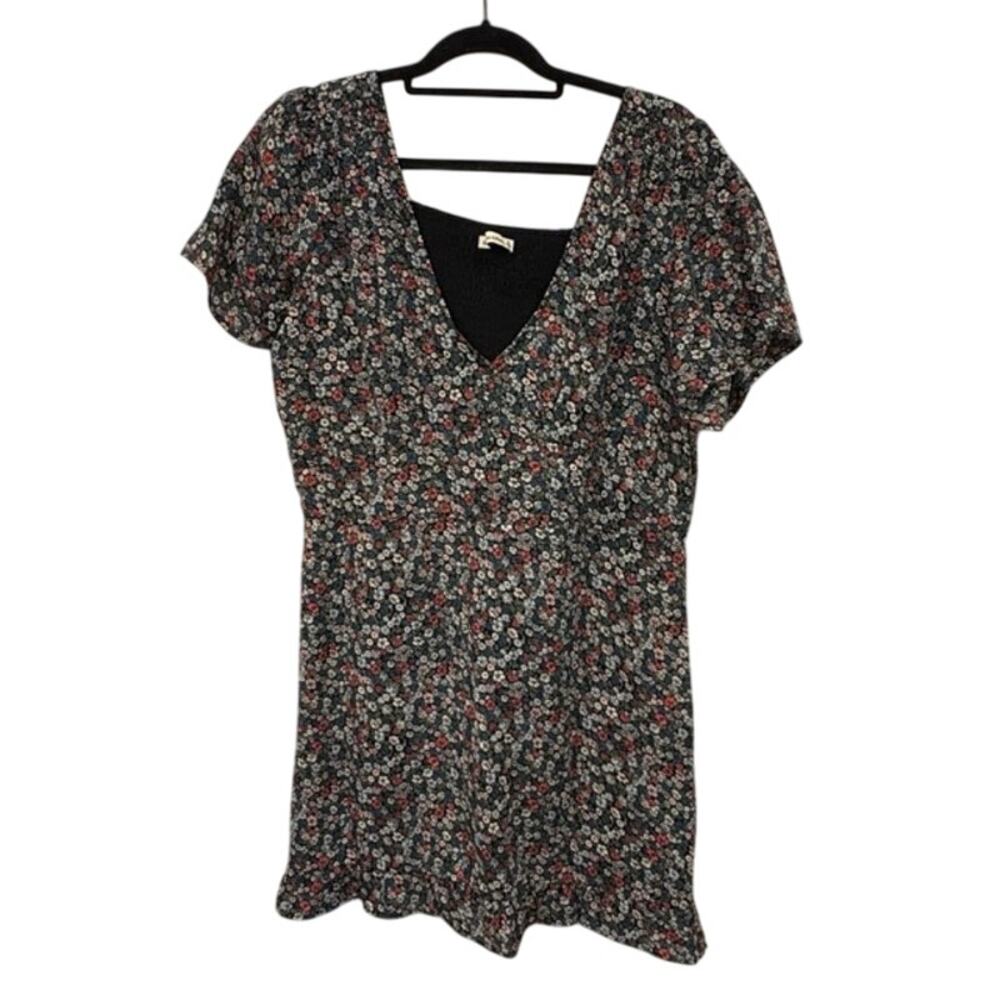 Abercrombie & Fitch Floral Dress Women XL Above Knee Square Neck Cottage